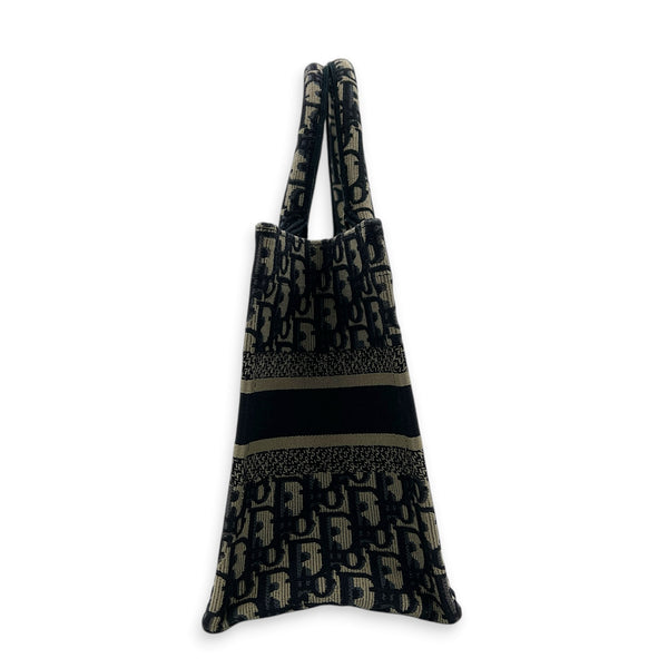 Book Tote Small Blue Top Handle Bag in Jacquard