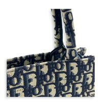 Book Tote Small Blue Top Handle Bag in Jacquard