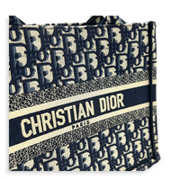 Book Tote Small Blue Top Handle Bag in Jacquard