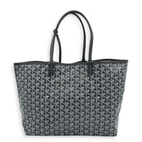 Saint Louis PM Grey Tote Bag in Coated Canvas, Silver hardware