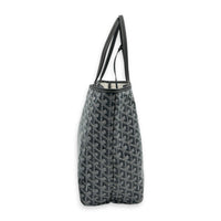 Saint Louis PM Grey Tote Bag in Coated Canvas, Silver hardware