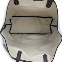 Saint Louis PM Grey Tote Bag in Coated Canvas, Silver hardware