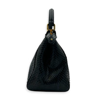 Peekaboo Top Handle Bag Mini Blue in Python Leather, Gold hardware