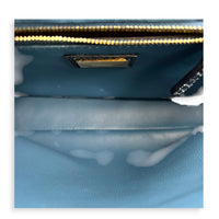 Peekaboo Top Handle Bag Mini Blue in Python Leather, Gold hardware
