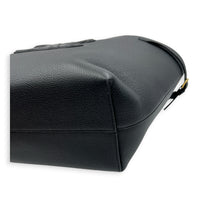 Anais Small Black Tote Bag in Calfskin, Gold hardware