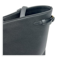Anais Small Black Tote Bag in Calfskin, Gold hardware