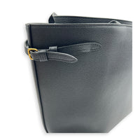 Anais Small Black Tote Bag in Calfskin, Gold hardware