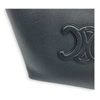 Anais Small Black Tote Bag in Calfskin, Gold hardware
