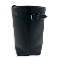 Anais Small Black Tote Bag in Calfskin, Gold hardware