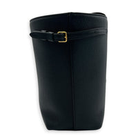 Anais Small Black Tote Bag in Calfskin, Gold hardware