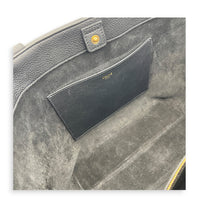 Anais Small Black Tote Bag in Calfskin, Gold hardware