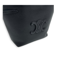 Anais Small Black Tote Bag in Calfskin, Gold hardware