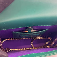 Serpenti Forever Crossbody Bag Green in Calfskin, Gold hardware