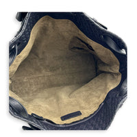 Intrecciato Tote Bag Black in Intrecciato Leather, Silver hardware