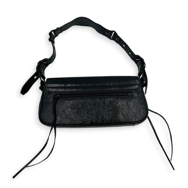 Le Cagole Shoulder Bag Small Black in Calfskin, So Black hardware