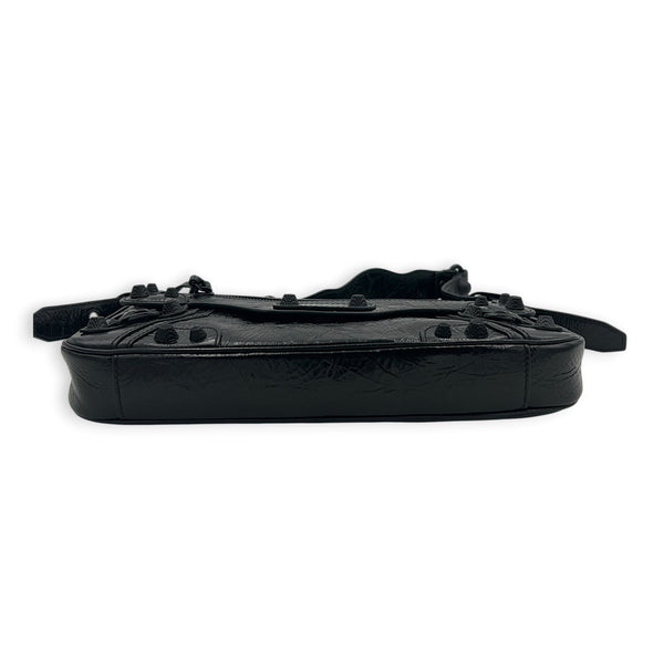 Le Cagole Shoulder Bag Small Black in Calfskin, So Black hardware