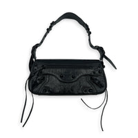 Le Cagole Shoulder Bag Small Black in Calfskin, So Black hardware
