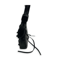 Le Cagole Shoulder Bag Small Black in Calfskin, So Black hardware