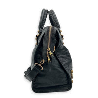 City Black (recoloured) Shoulder Bag in Calfskin, Rose Gold hardware
