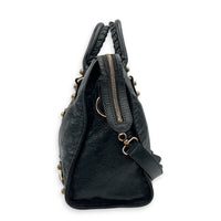 City Black (recoloured) Shoulder Bag in Calfskin, Rose Gold hardware