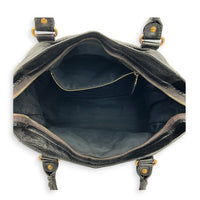 City Black (recoloured) Shoulder Bag in Calfskin, Rose Gold hardware