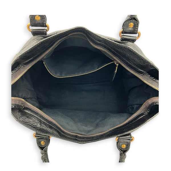 City Black (recoloured) Shoulder Bag in Calfskin, Rose Gold hardware