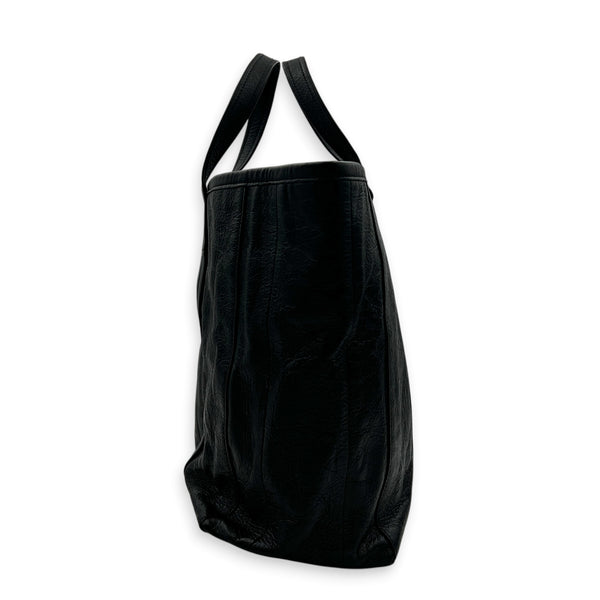 Barbes Shopping Tote Bag Medium Black in Calfskin