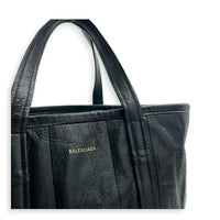 Barbes Shopping Tote Bag Medium Black in Calfskin