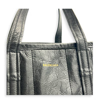 Barbes Shopping Tote Bag Medium Black in Calfskin