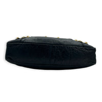 Town Blue Top Handle Bag in Calfskin, Gold hardware