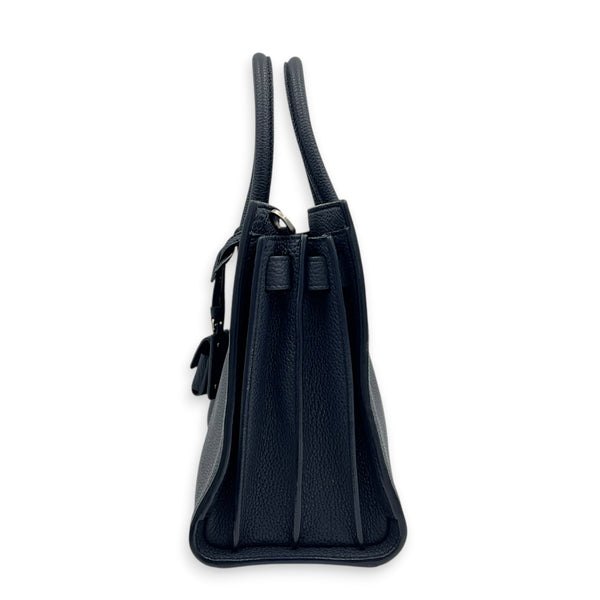 Sac de Jour Top Handle Bag Blue, Palladium hardware