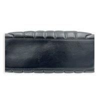 Loulou Shoulder Bag Black in Calfskin, Silver hardware