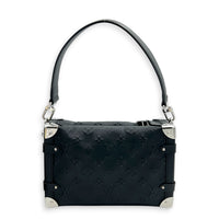 Side Trunk MM Black Crossbody Bag in Debossed Monogram, Palladium hardware