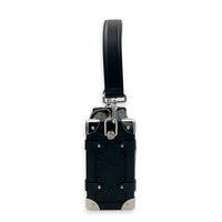 Side Trunk MM Black Crossbody Bag in Debossed Monogram, Palladium hardware