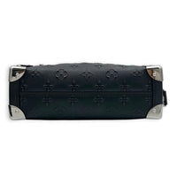 Side Trunk MM Black Crossbody Bag in Debossed Monogram, Palladium hardware