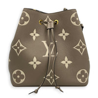 NeoNoe Bucket Bag Tourterelle/Crème in Monogram Empreinte Leather, Gold hardware