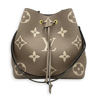 NeoNoe Bucket Bag Tourterelle/Crème in Monogram Empreinte Leather, Gold hardware