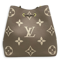 NeoNoe Bucket Bag Tourterelle/Crème in Monogram Empreinte Leather, Gold hardware