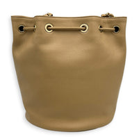 Deauville Beige Bucket Bag in Caviar Leather, Gold hardware