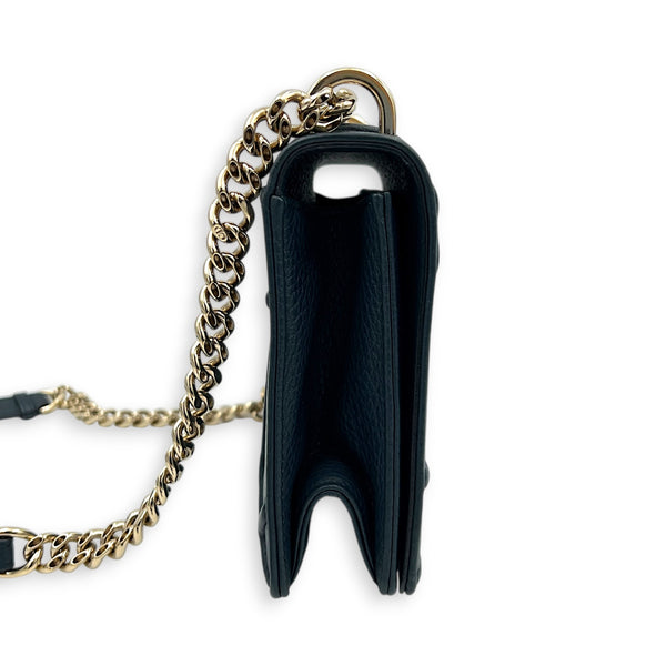 Diorama Green Shoulder Bag in Calfskin, Gold hardware