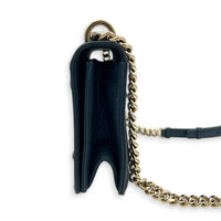 Diorama Green Shoulder Bag in Calfskin, Gold hardware