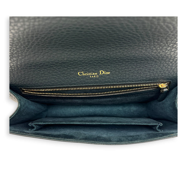 Diorama Green Shoulder Bag in Calfskin, Gold hardware