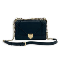 Diorama Green Shoulder Bag in Calfskin, Gold hardware