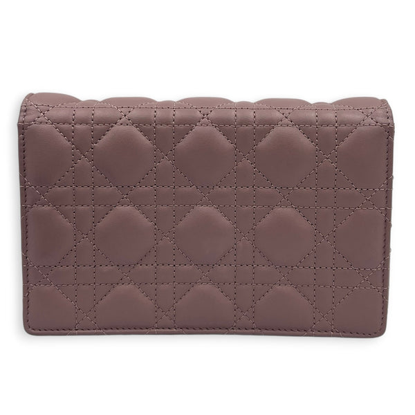 Miss Dior Pink Wallet On Chain in Lambskin, Gold hardware