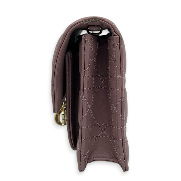 Miss Dior Pink Wallet On Chain in Lambskin, Gold hardware