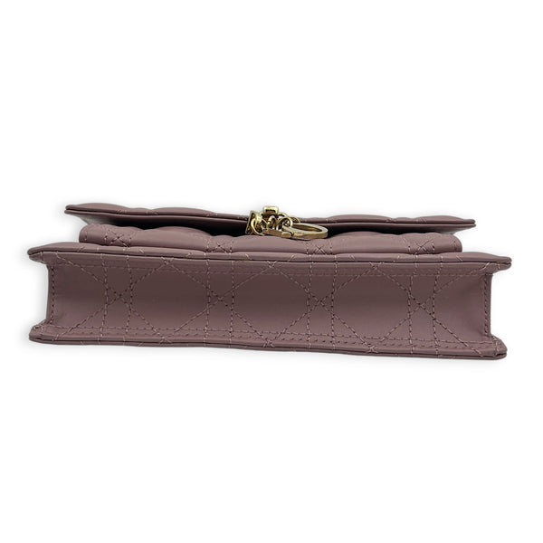 Miss Dior Pink Wallet On Chain in Lambskin, Gold hardware