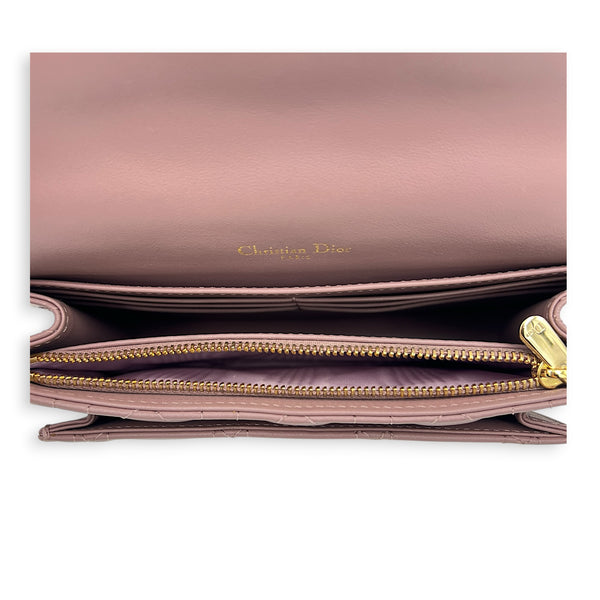 Miss Dior Pink Wallet On Chain in Lambskin, Gold hardware
