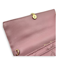 Miss Dior Pink Wallet On Chain in Lambskin, Gold hardware