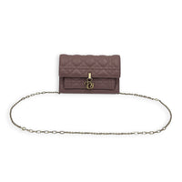 Miss Dior Pink Wallet On Chain in Lambskin, Gold hardware