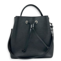 NeoNoe MM Black Bucket Bag in Epi Leather, Silver hardware